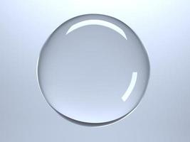 sfera in cristallo o vetro trasparente foto