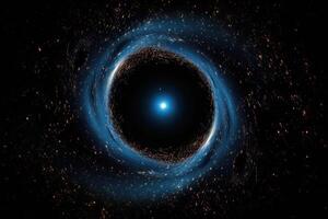 galassia nel spazio, generato dal computer astratto sfondo, 3d rendering, un' nero buco nel in profondità spazio con stelle, ai generato foto