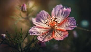 vivace rosa cosmo fiore testa vetrine naturale bellezza nel natura generato di ai foto