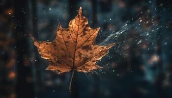 vivace acero albero nel autunno foresta bellezza generativo ai foto