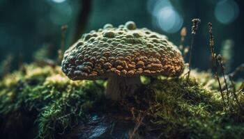 fresco volare agarico fungo, velenoso ma bellissimo generato di ai foto