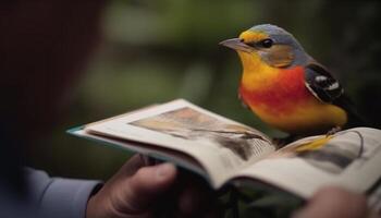 becco nel prenotare, natura bellezza circonda loro generato di ai foto