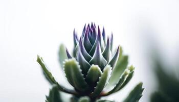 acuto spine proteggere il bellezza di un' spillo succulento pianta generato di ai foto