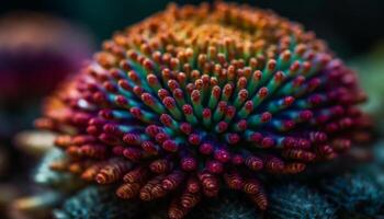 astratto subacqueo modello vetrine naturale bellezza di acquatico cnidari generato di ai foto