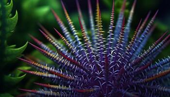 vivace subacqueo scogliera vetrine spillo succulento pianta nel vivace colori generato di ai foto