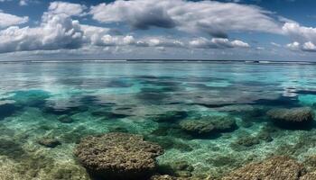 tropicale turchese acque svelare idilliaco subacqueo bellezza nel il caraibico generato di ai foto