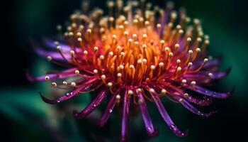 vivace Fiore di campo crescita nel bagnato natura, bellezza nel semplicità generato di ai foto