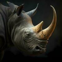 rinoceronte illustrazione ai generato foto