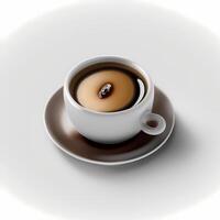 coffe 3d design ai generato foto