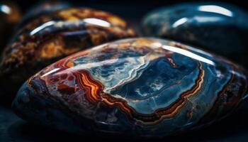 Multi colorato pietra preziosa collezione vetrine bellezza nel natura variazione e forma generato di ai foto