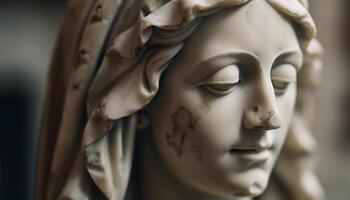 religioso scultura simboleggia dolore e spiritualità nel cattolicesimo cultura generato di ai foto
