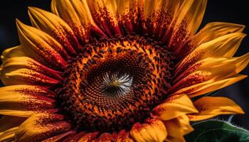 vivace girasole fiore, un' singolo oggetto di bellezza nel natura generato di ai foto