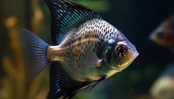 vivace clown pesce nuoto nel Multi colorato scogliera, naturale bellezza generato di ai foto