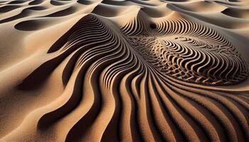 sabbia duna modello miscele in arido arabia paesaggio ,generativo ai foto