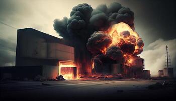 fuoco ardente Fumo, natura distruttivo inferno scatenato ,generativo ai foto