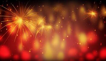 celebrazione fondale che esplode con vivace fuoco d'artificio Schermo luci ,generativo ai foto