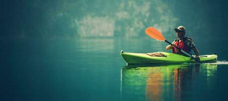 kayak acqua gli sport bandiera foto