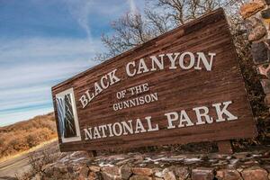 nero canyon nel Colorado foto