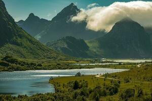 panoramico estate nel il lofoten Norvegia foto