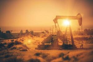petrolio industria pumpjack foto