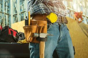 costruzione contraente pronto per il suo lavoro foto