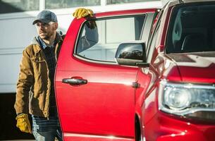 costruzione contraente lavoratore soggiorno Il prossimo per il suo Raccogliere camion foto