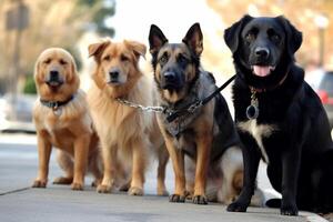 cane nel vero vita, contento momento con animale domestico ai generativo foto