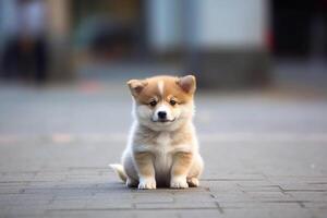 cane nel vero vita, contento momento con animale domestico ai generativo foto