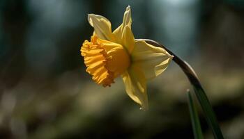 vivace fiori selvatici fioritura nel prato sotto luce del sole generato di ai foto