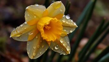 freschezza di primavera nel un' singolo fiore generato di ai foto