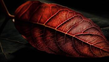 vivace autunno foglia modello vetrine natura bellezza generato di ai foto