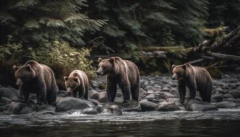in via di estinzione orso cucciolo giocando nel tropicale foresta pluviale generato di ai foto