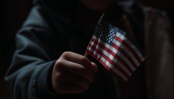 americano bandiera, patriottismo, e il simbolo di la libertà generato di ai foto