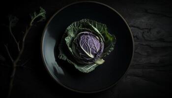 biologico insalata ciotola di fresco verdure e frutta generato di ai foto