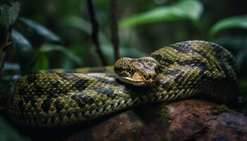 velenoso vipera circondato di naturale bellezza e Pericolo generato di ai foto