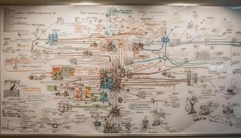 astratto circuito tavola design Spettacoli industria progresso generato di ai foto