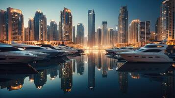 dubai marina simbolo di jumeirah spiaggia e il città di dubai, unito arabo Emirates generativo ai variazione 8 foto
