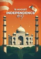 15 agosto India indipendenza giorno illustrazione ai generativo foto