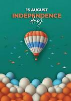 15 agosto India indipendenza giorno illustrazione ai generativo foto