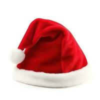 Santa Claus rosso cappello isolato. illustrazione ai generativo foto