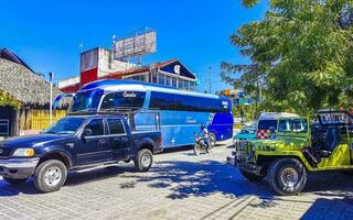 puerto escondido oaxaca Messico 2023 tipico bellissimo colorato turista strada marciapiede città puerto escondido Messico. foto