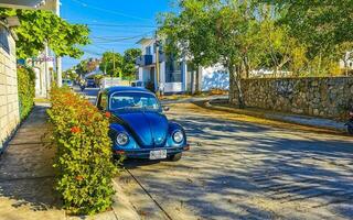 puerto escondido oaxaca Messico 2023 tipico bellissimo colorato turista strada marciapiede città puerto escondido Messico. foto