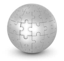 sfera puzzle 3d rendere foto