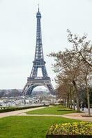 il famoso giro eiffel a il fine di inverno foto