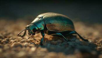 brillante tonchio striscia su verde foglia all'aperto generato di ai foto