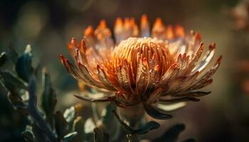 singolo fiore nel natura bellezza, su vicino generato di ai foto