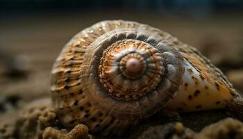 bellissimo conchiglia collezione vetrine natura intricato modelli generato di ai foto