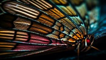 vivace farfalla ala viene visualizzato natura fragile bellezza generativo ai foto