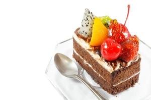 sfondo isolato torta di frutta foto