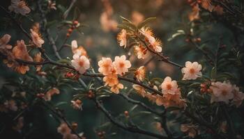 il bellezza nel natura brilla attraverso il vivace colori all'aperto generato di ai foto